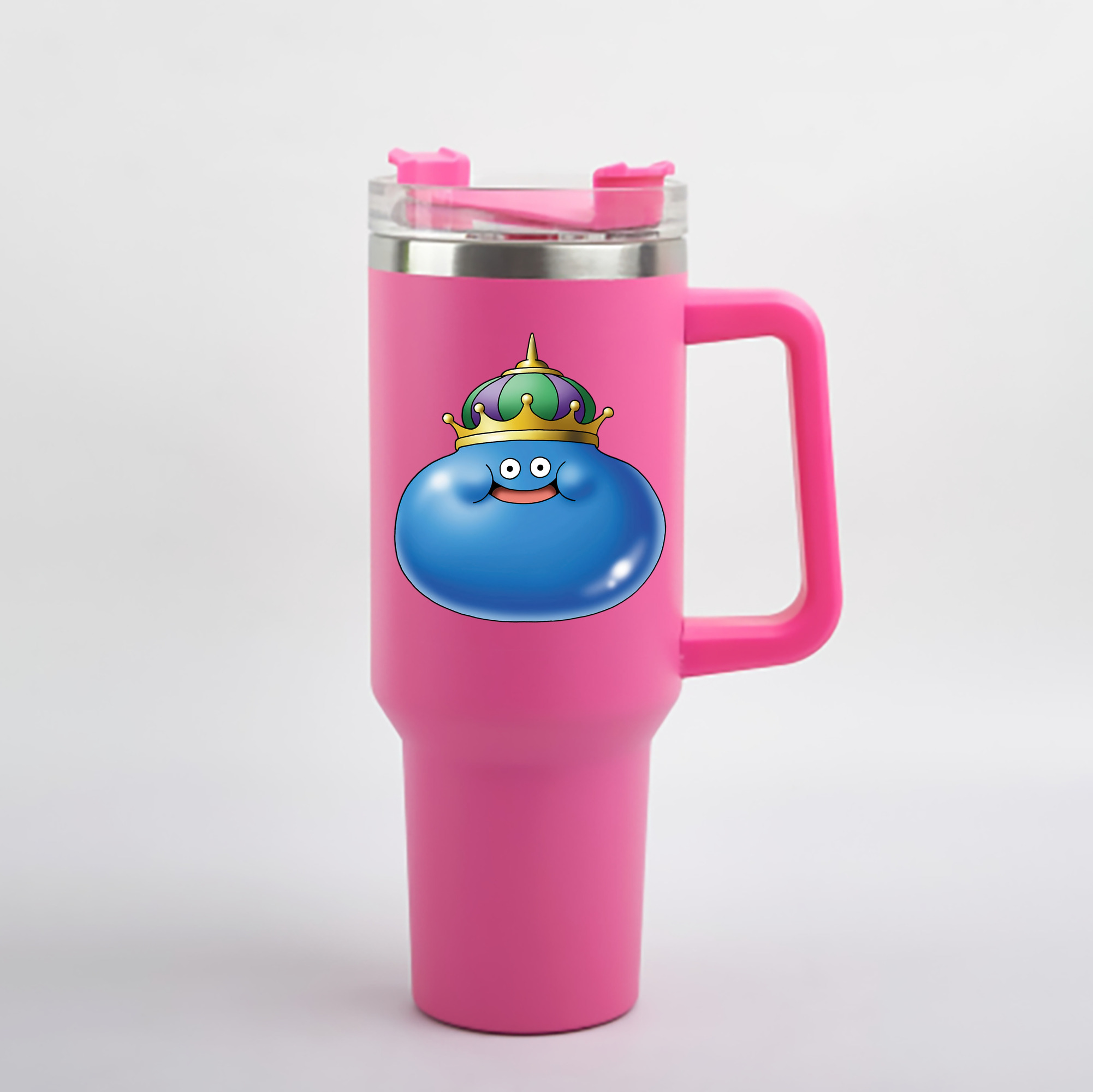 （画像用） ドラゴンクエスト Doragon Kuesuto Dragon Quest 1200mL車用タンブラー - クリスタルステッカー（プラスチックストロー付き）